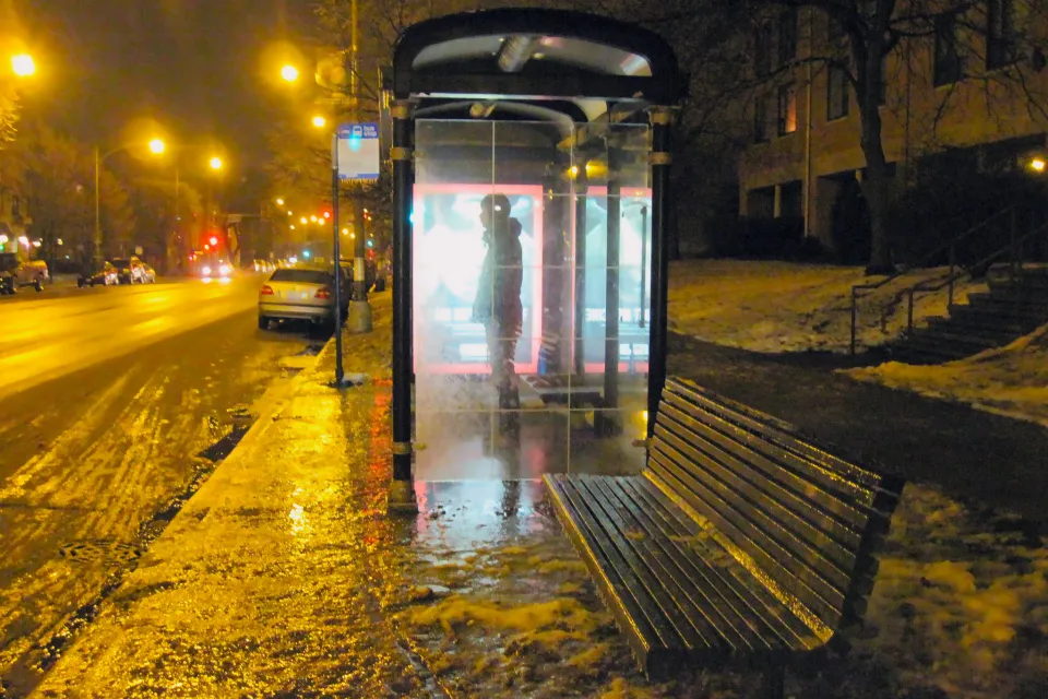 Bus Stop Winter